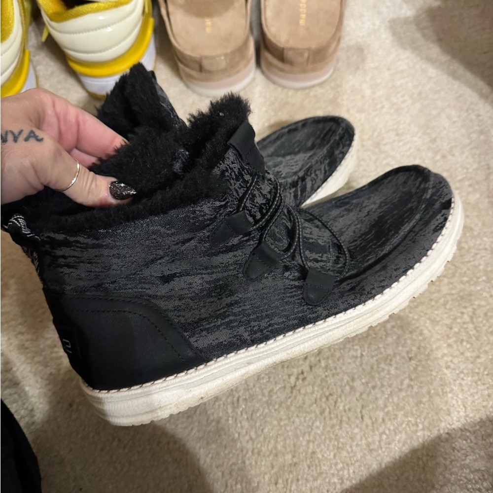 Hey Dude Black Ankle Boots